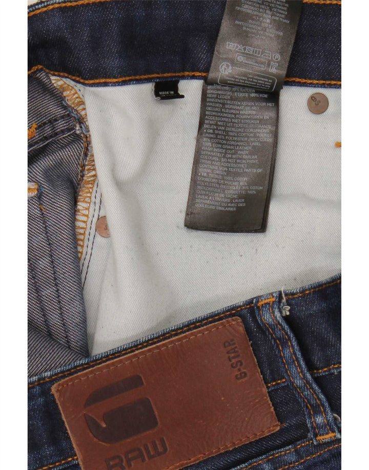 G-Star Mens Slim Jeans W38 L34 Navy Blue Cotton
