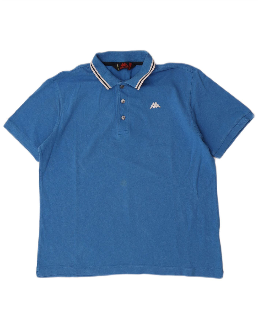 Kappa Mens Polo Shirt Medium Blue Cotton