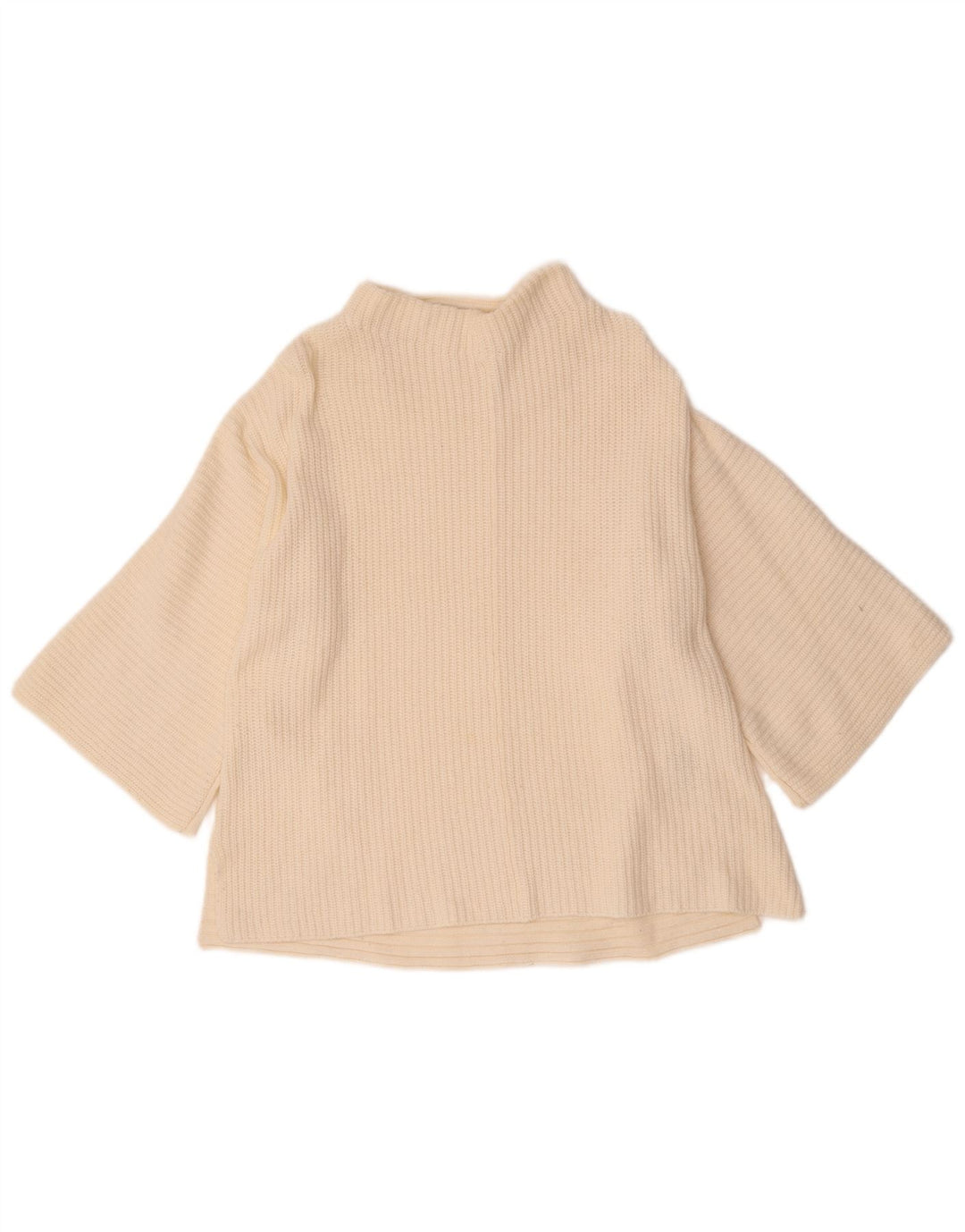 Marks & Spencer Womens Turtle Neck Jumper Sweater UK 10 Small Off White