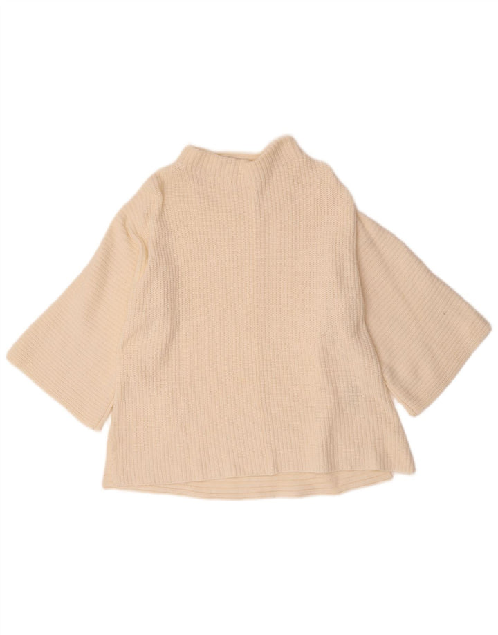 Marks & Spencer Womens Turtle Neck Jumper Sweater UK 10 Small Off White