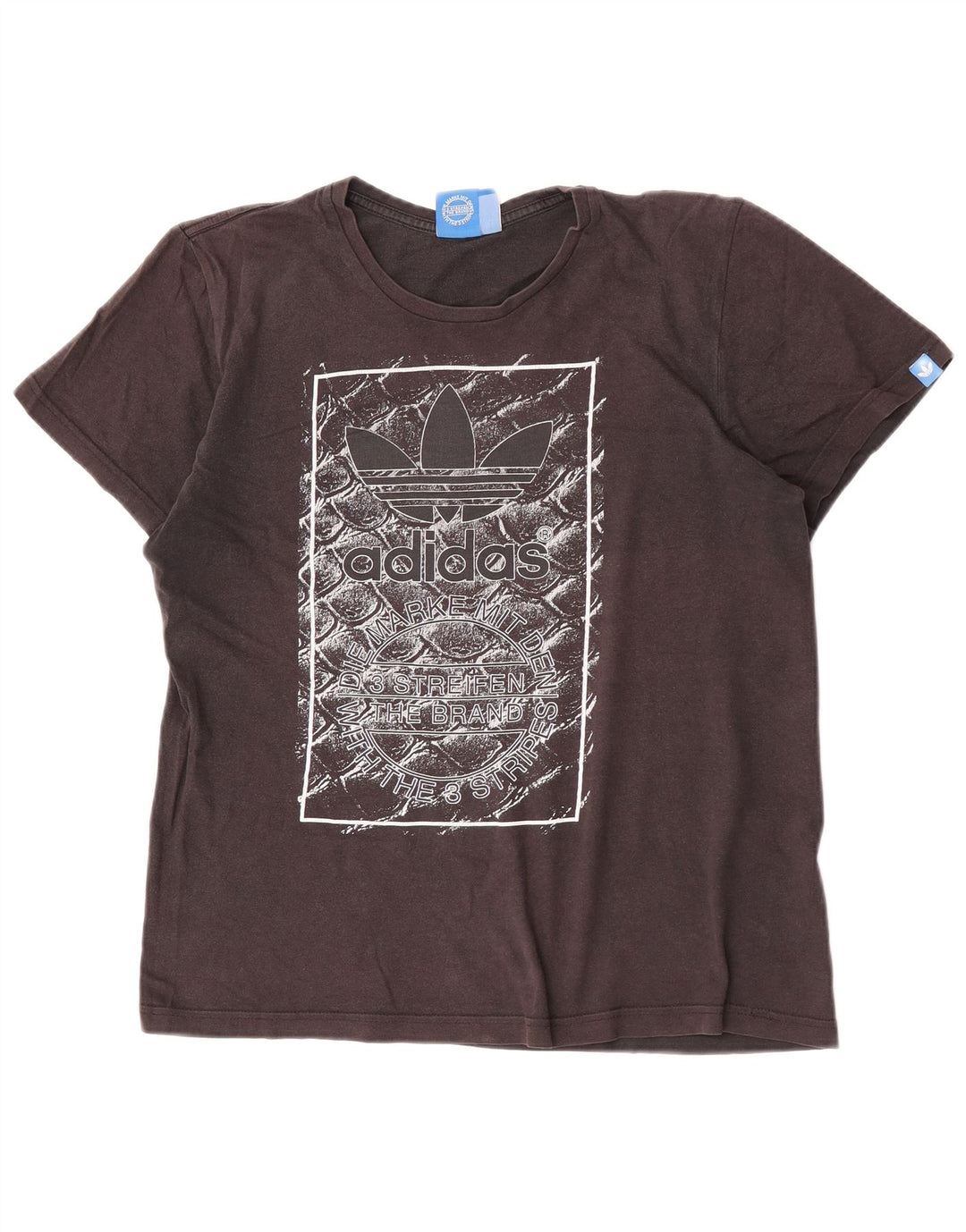 Adidas Mens Graphic T-Shirt Top Medium Black Cotton