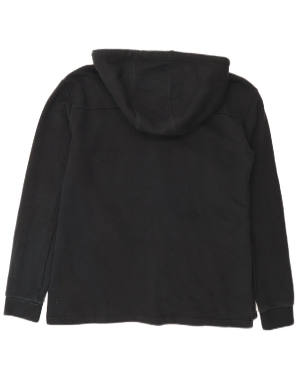 Hurley Womens Graphic Zip Hoodie Sweater UK 12 Medium Black Cotton