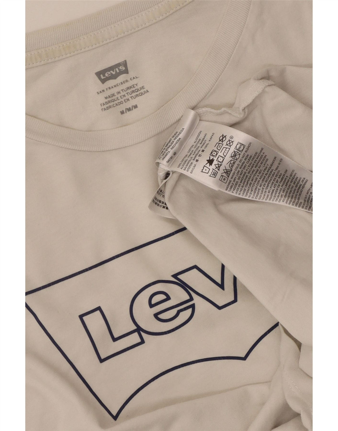 Levi's Mens Graphic T-Shirt Top Medium White Cotton