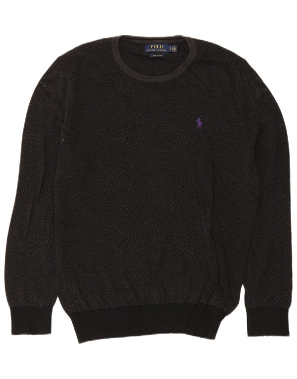 Polo Ralph Lauren Mens Crew Neck Jumper Sweater Large Grey Cotton
