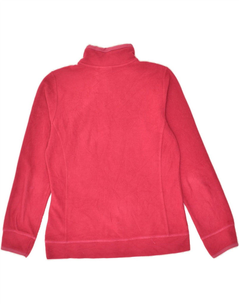 CHAMPION Womens Outdoor Zip Neck Fleece Jumper UK 12 Medium Pink | Vintage Champion | Thrift | Second-Hand Champion | Used Clothing | Messina Hembry 