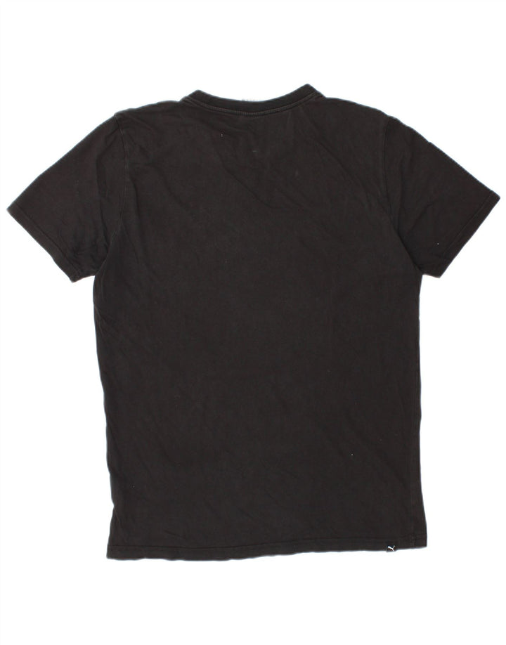 Puma Mens Graphic T-Shirt Top Medium Black Cotton