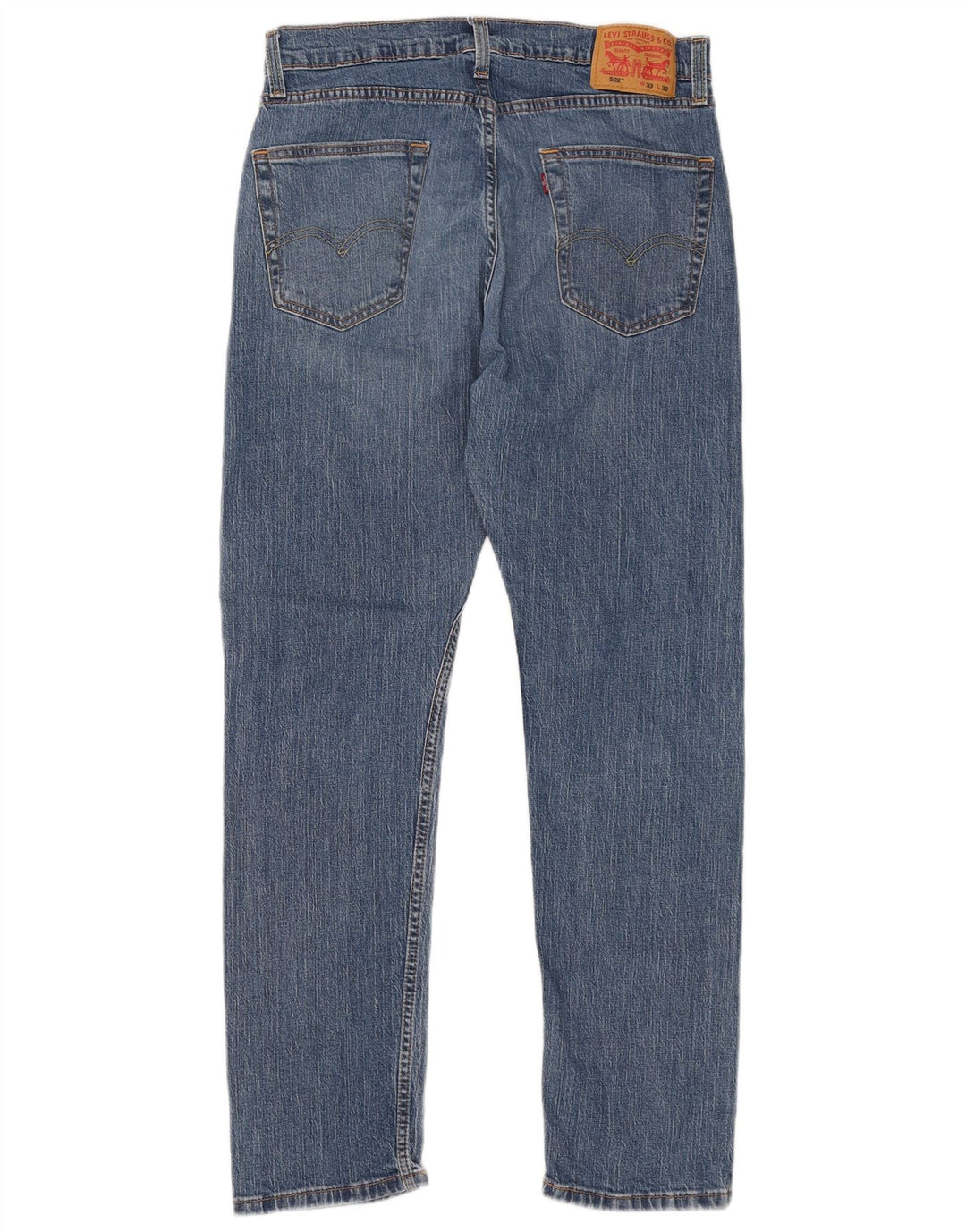 Levi's Mens 502 Tapered Jeans W33 L32 Blue Cotton