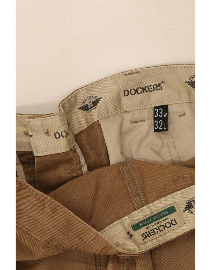 Dockers Mens Straight Cargo Trousers W33 L32 Beige