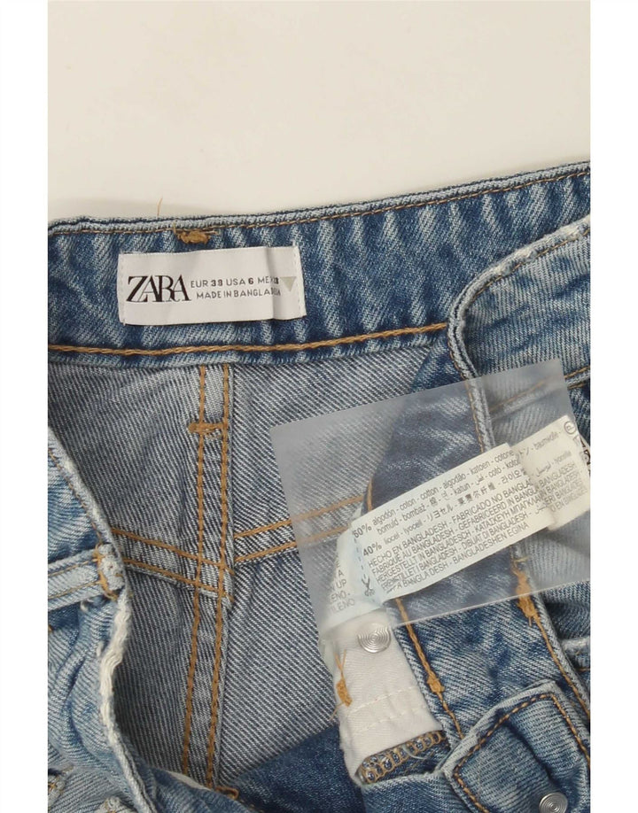 Zara Womens Denim Shorts EU 38 Small W28 Blue Cotton