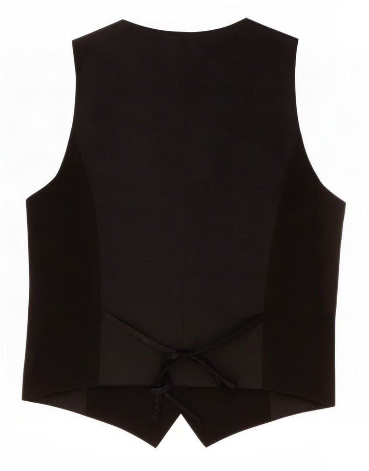 Zara Womens Waistcoat UK 12 Medium Black Polyester