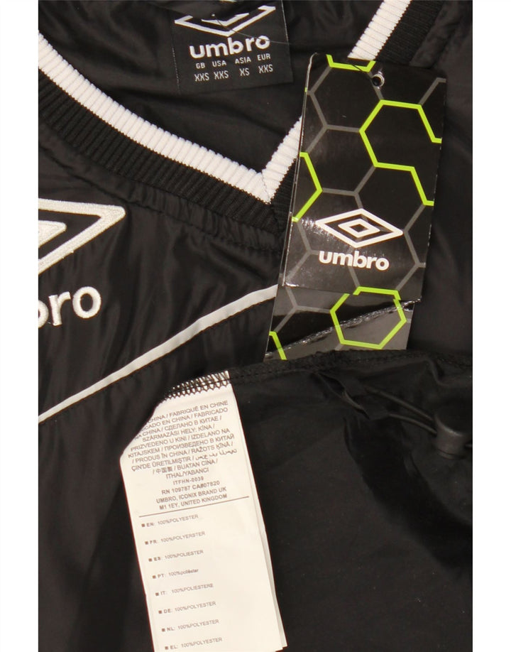 Umbro Mens Pullover Tracksuit Top 2XS Black Polyester