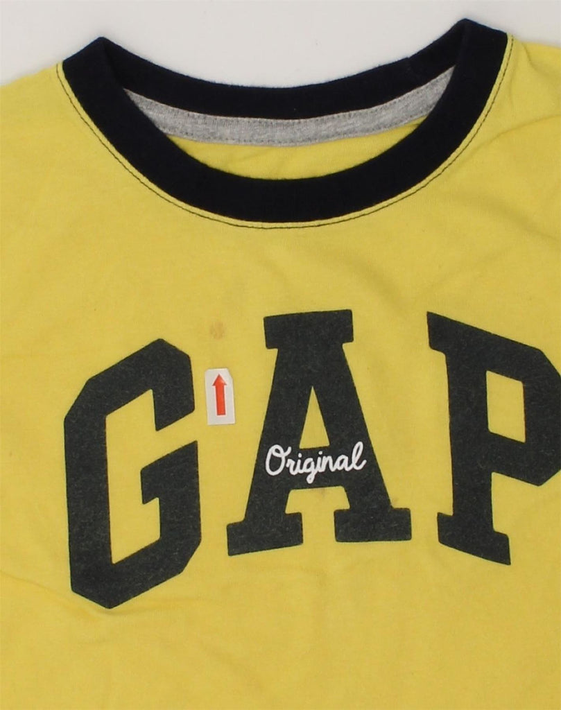 GAP Boys Graphic T-Shirt Top 2-3 Years Yellow Cotton | Vintage Gap | Thrift | Second-Hand Gap | Used Clothing | Messina Hembry 