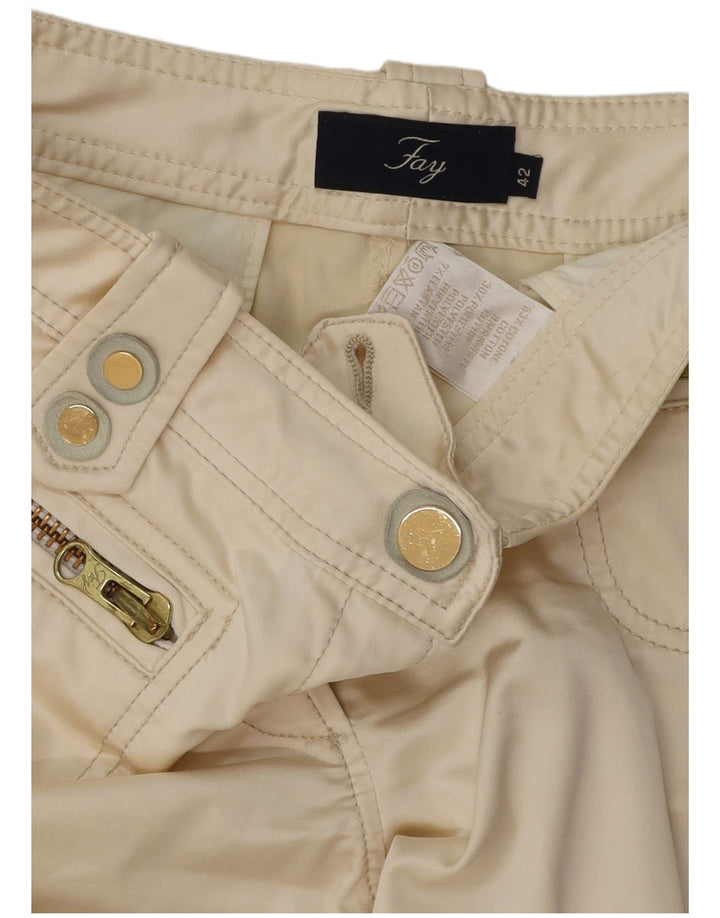 Fay Womens Capri Trousers IT 44 Medium W30 L20 Off White Cotton