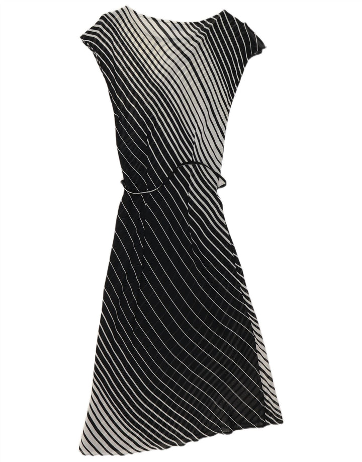 Dorothy Perkins Womens Sleeveless Basic Dress UK 12 Medium Black Striped