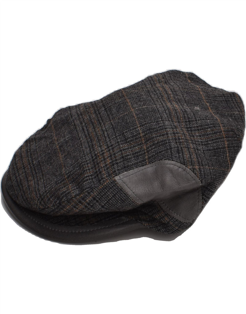 IMOR Mens Flat Cap Size 55 Small Grey Check Virgin Wool | Vintage Imor | Thrift | Second-Hand Imor | Used Clothing | Messina Hembry 