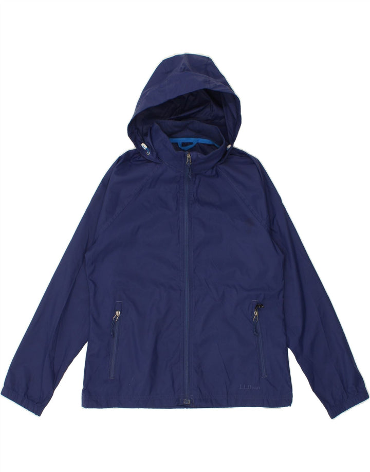 L.L.BEAN Womens Hooded Rain Jacket UK 6 XS Blue Nylon Vintage L.L.Bean and Second-Hand L.L.Bean from Messina Hembry 