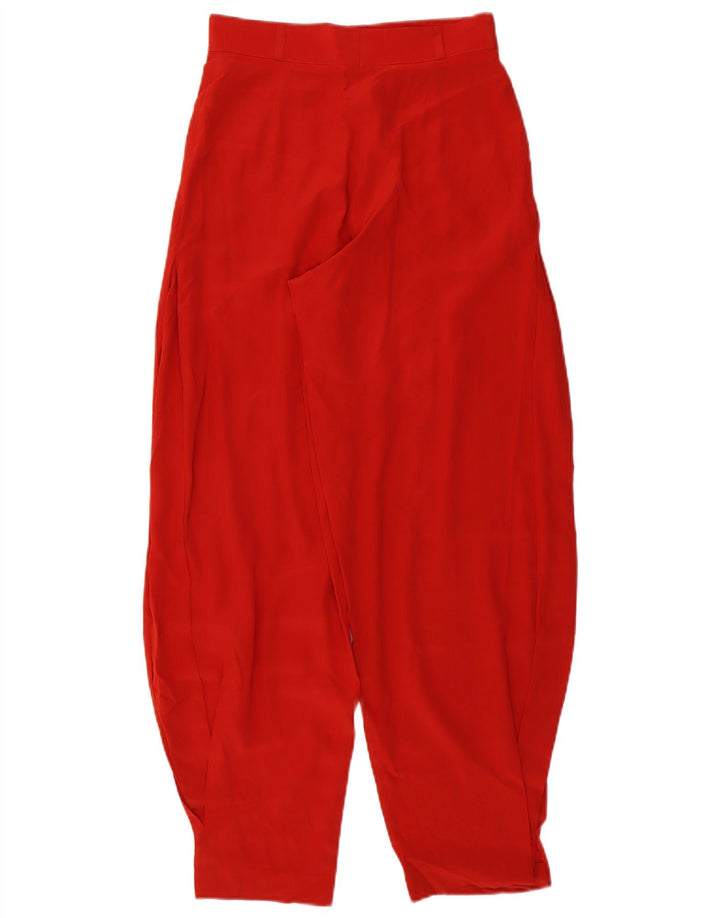 Vintage Womens Harem Trousers W26 L29 Red
