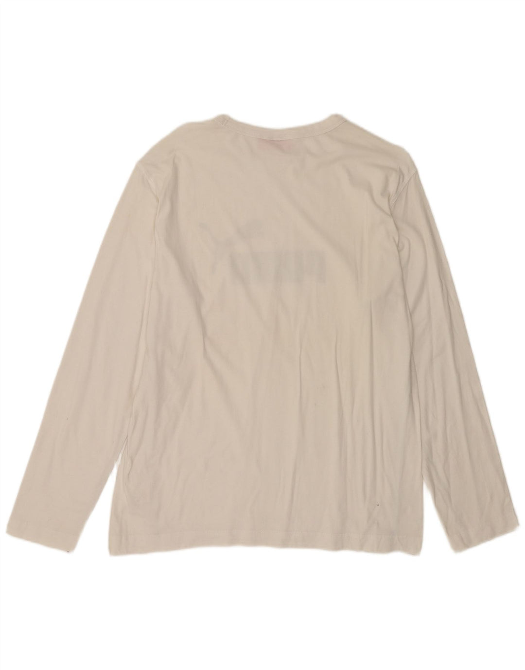 PUMA Mens Graphic Top Long Sleeve Medium White Cotton