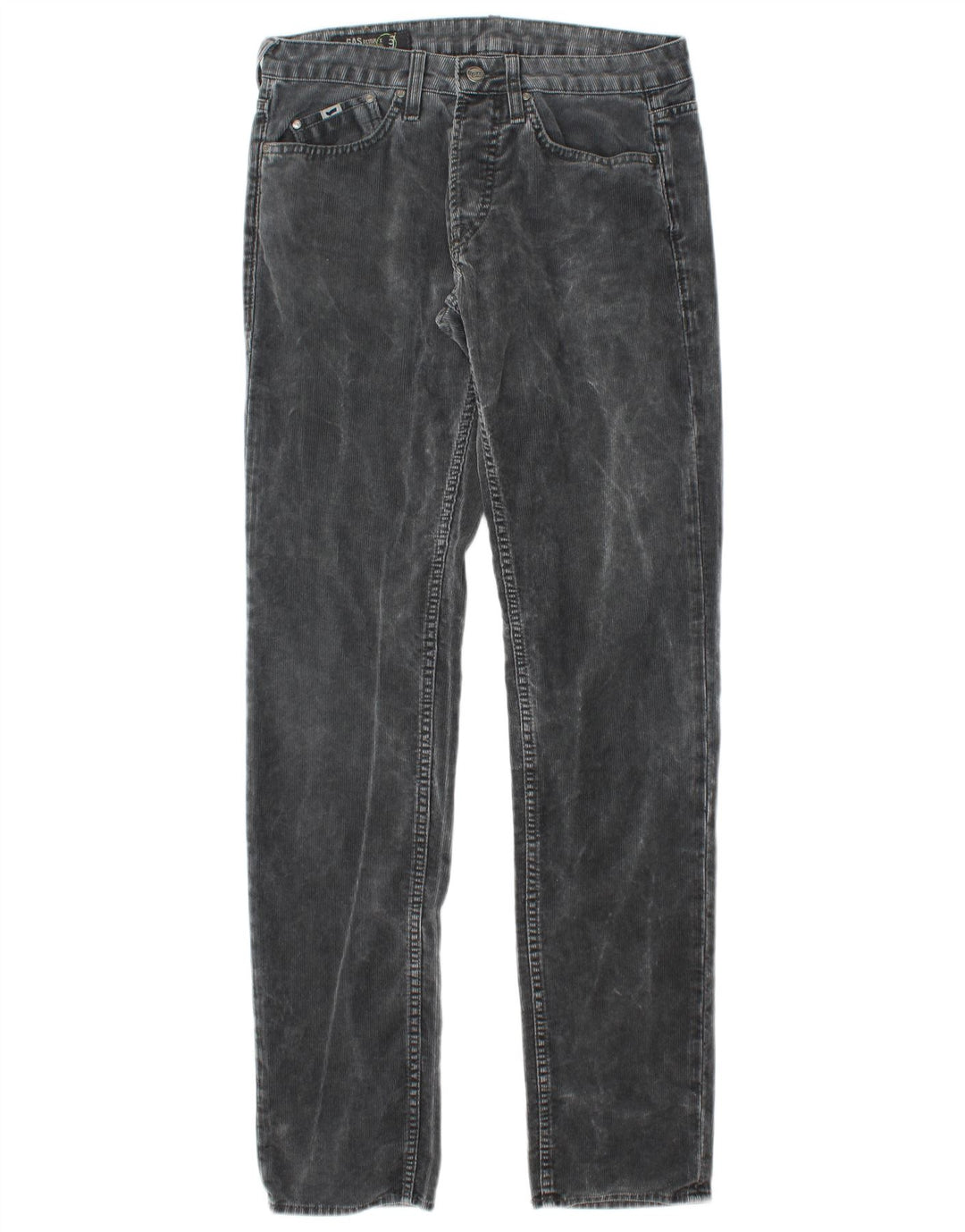 Gas Mens Slim Corduroy Trousers W30 L34 Grey