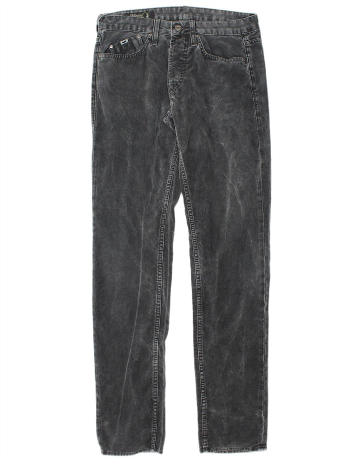 Gas Mens Slim Corduroy Trousers W30 L34 Grey