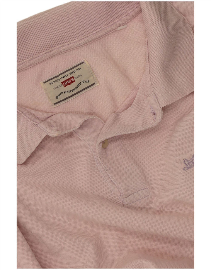 Levi's Mens Polo Shirt Large Pink