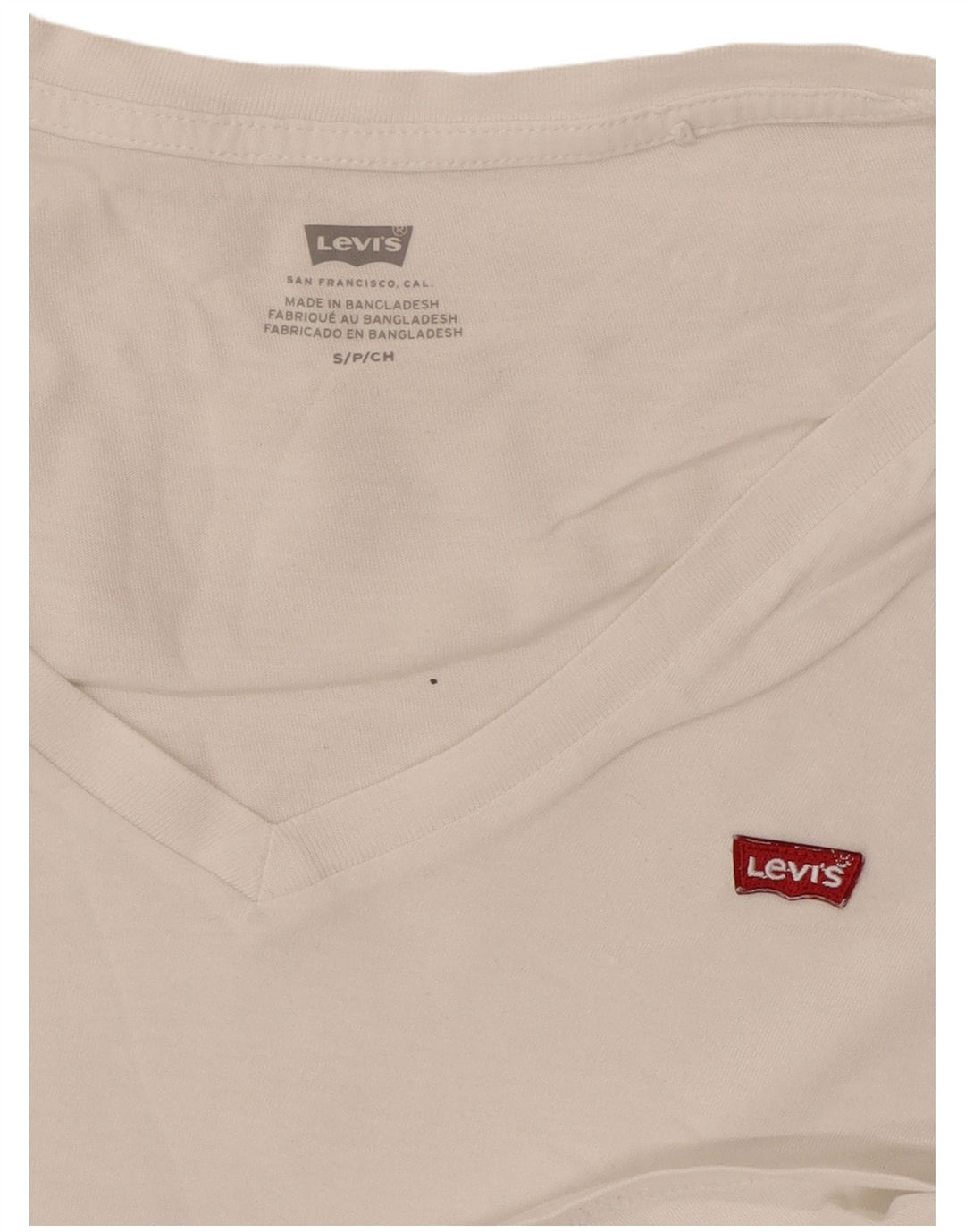 Levi's Womens T-Shirt Top UK 10 Small White