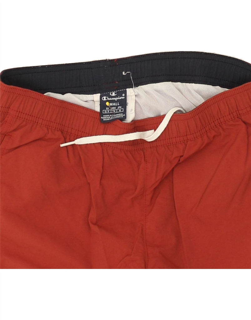 CHAMPION Mens Graphic Sport Shorts Small Red Polyester | Vintage Champion | Thrift | Second-Hand Champion | Used Clothing | Messina Hembry 