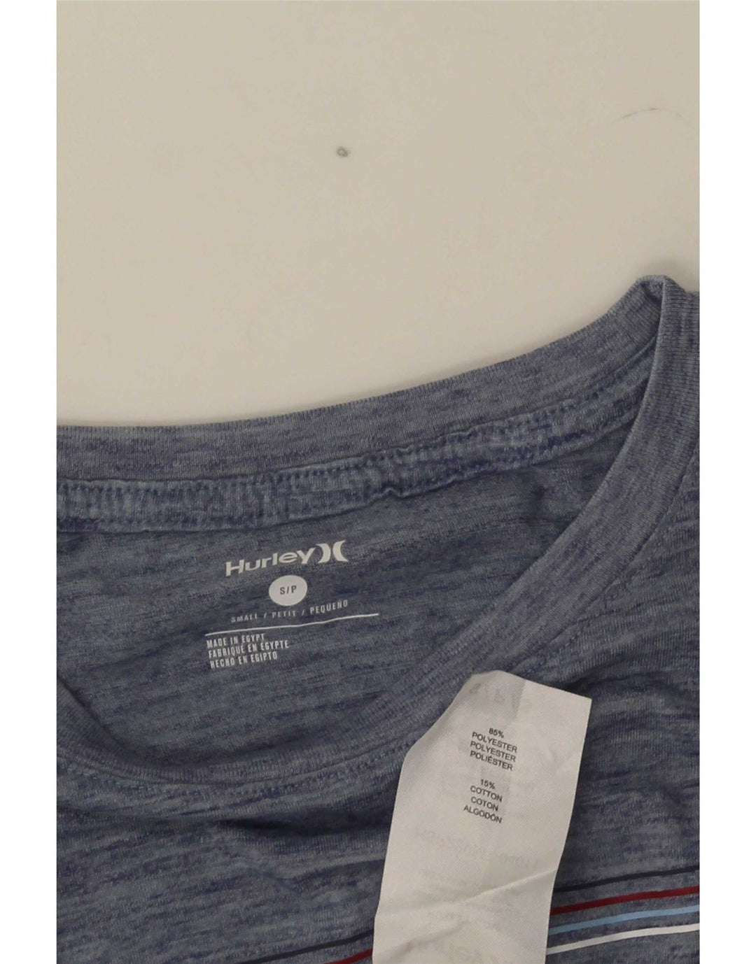 Hurley Mens Graphic T-Shirt Top Small Navy Blue Flecked Polyester