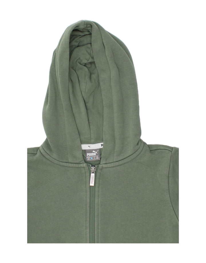 PUMA Boys Graphic Zip Hoodie Sweater 7-8 Years  Green Cotton Vintage Puma and Second-Hand Puma from Messina Hembry 