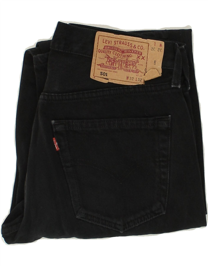 LEVI'S Womens 501 Straight Jeans W32 L32 Black | Vintage Levi's | Thrift | Second-Hand Levi's | Used Clothing | Messina Hembry 