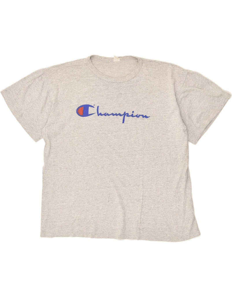 CHAMPION Mens Graphic T-Shirt Top XL Grey Cotton | Vintage Champion | Thrift | Second-Hand Champion | Used Clothing | Messina Hembry 