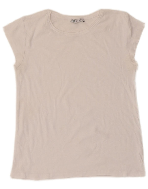 Zara Womens T-Shirt Top UK 8 Small White
