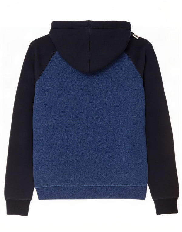 Superdry Mens Zip Hoodie Sweater Medium Blue Colourblock Cotton