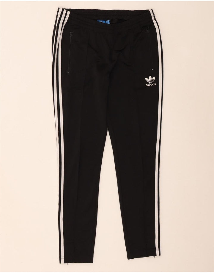 Adidas Womens Tracksuit Trousers UK 14 Medium Black Colourblock Polyester