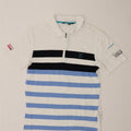 CREW CLOTHING Mens Polo Shirt Small White Striped Cotton Vintage Crew Clothing and Second-Hand Crew Clothing from Messina Hembry 