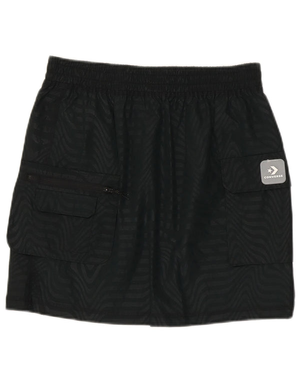 Converse Womens Cargo Skirt Small W27  Black Striped Nylon