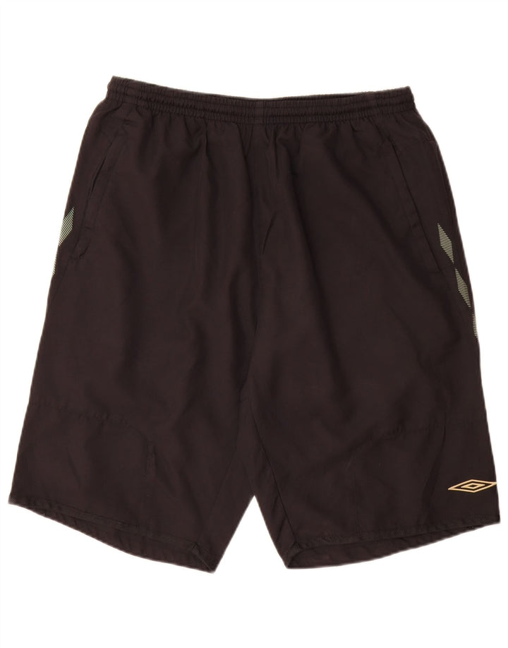 Umbro Mens Sport Shorts XL Black Geometric Polyester