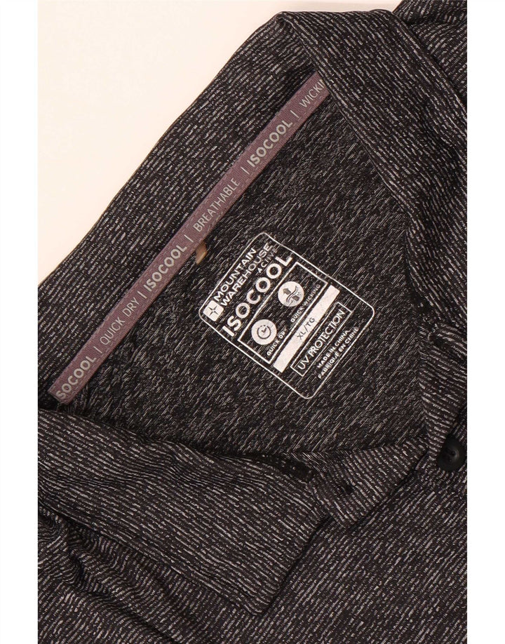 Mountain Warehouse Mens IsoCool Polo Shirt XL Grey Flecked