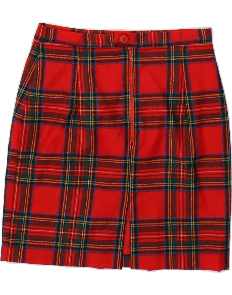 VINTAGE Womens Pencil Skirt W28 Medium  Red Plaid | Vintage Vintage | Thrift | Second-Hand Vintage | Used Clothing | Messina Hembry 