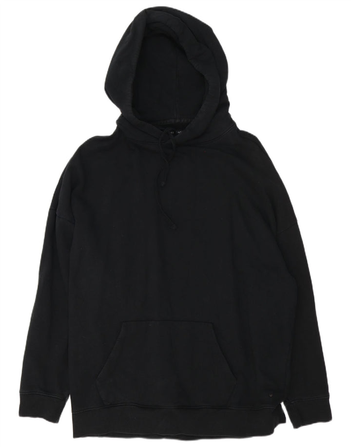All Saints Mens Hoodie Jumper Large Black Cotton