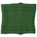 ARAN Womens Knit Cowl Scarf One Size Green Acrylic Classic