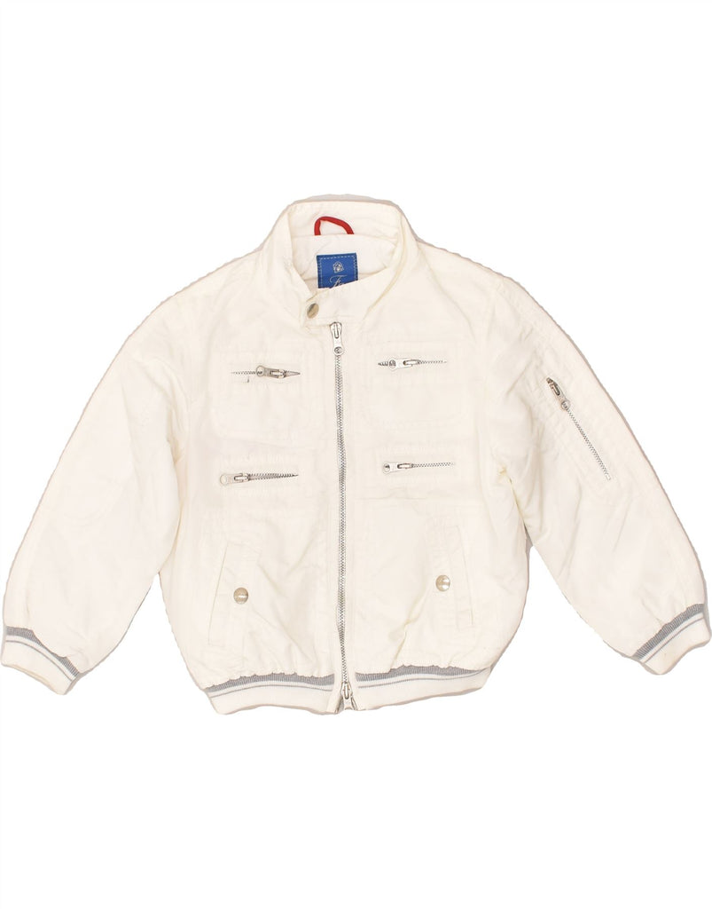 FAY Boys Bomber Jacket 3-4 Years White | Vintage Fay | Thrift | Second-Hand Fay | Used Clothing | Messina Hembry 