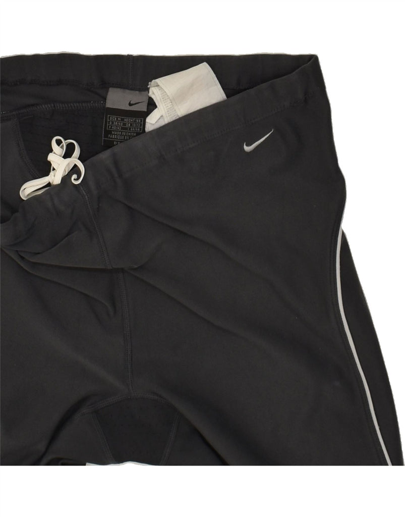 NIKE Womens Dri Fit Capri Tracksuit Trousers UK 10/12 Medium Grey Vintage Nike and Second-Hand Nike from Messina Hembry 