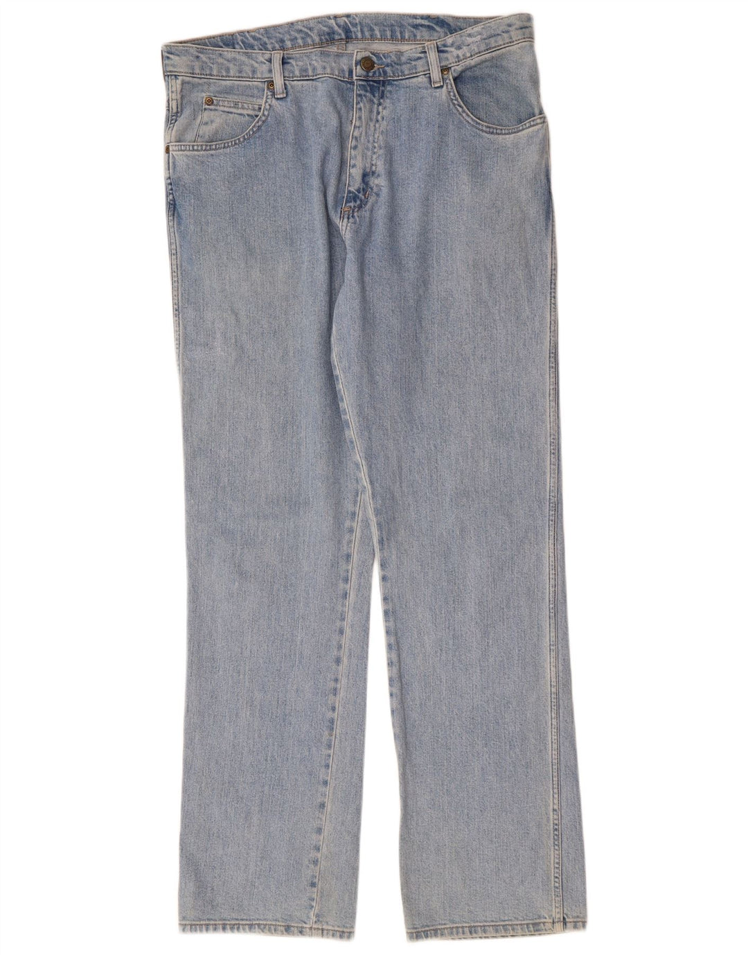 WRANGLER Mens Regular Fit Straight Jeans W36 L32  Blue Cotton