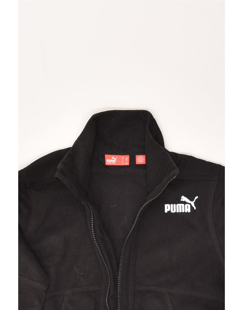 PUMA Girls Fleece Jacket 7-8 Years Black Polyester | Vintage Puma | Thrift | Second-Hand Puma | Used Clothing | Messina Hembry 