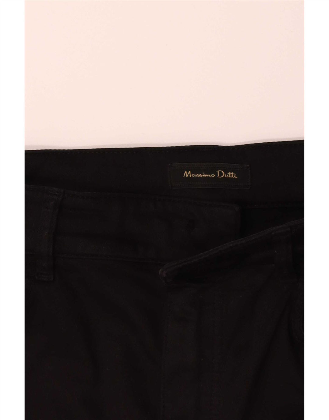 Massimo Dutti Womens High Waist Slim Jeans EU 40 Medium W30 L30 Black