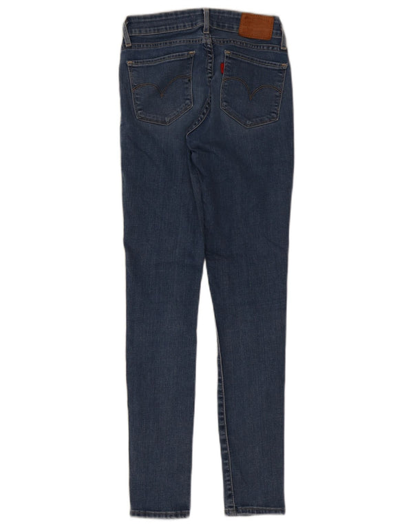 Levi's Womens 711 Skinny Jeans W23 L28 Blue Cotton