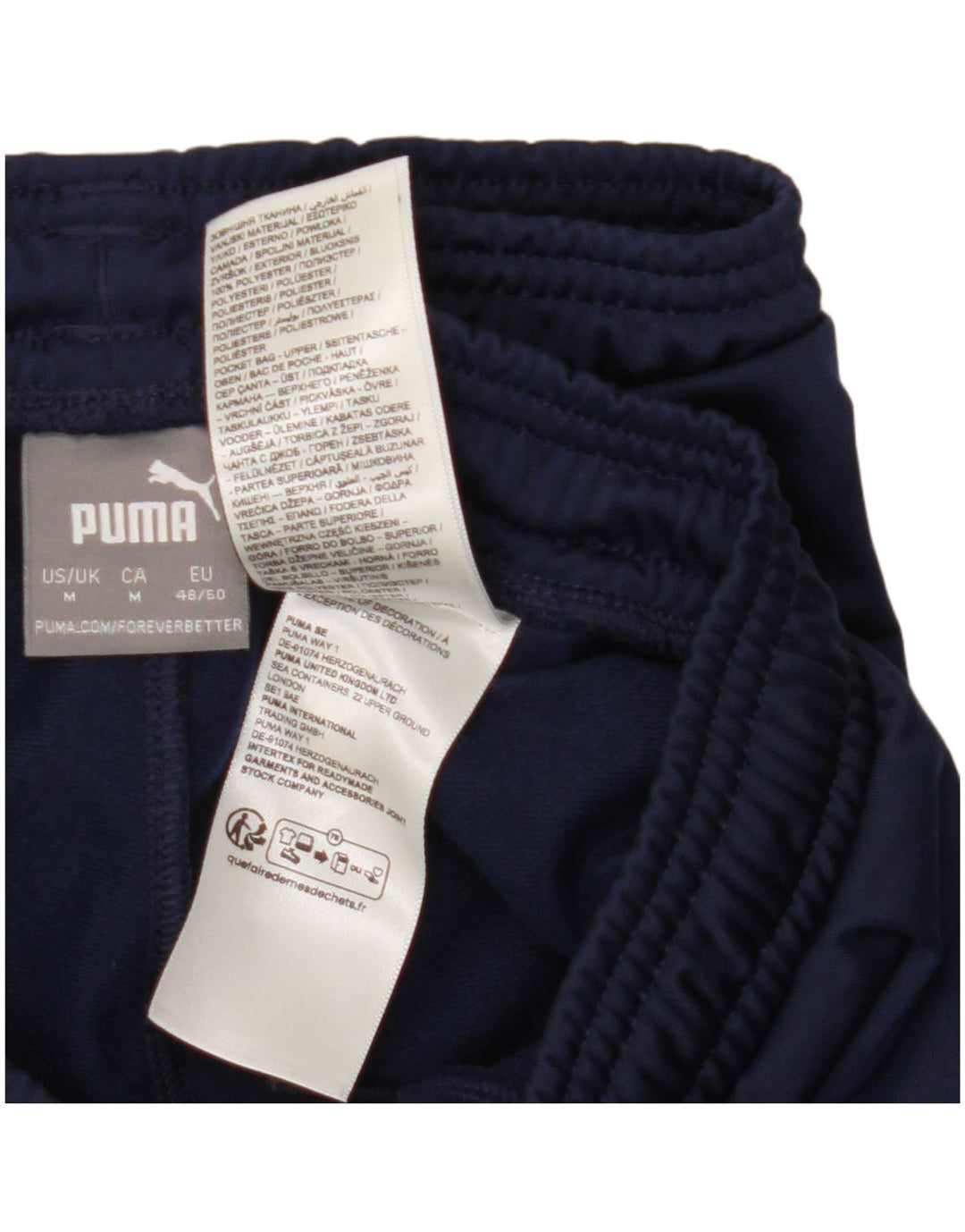 PUMA Mens Tracksuit Trousers Medium Navy Blue Polyester