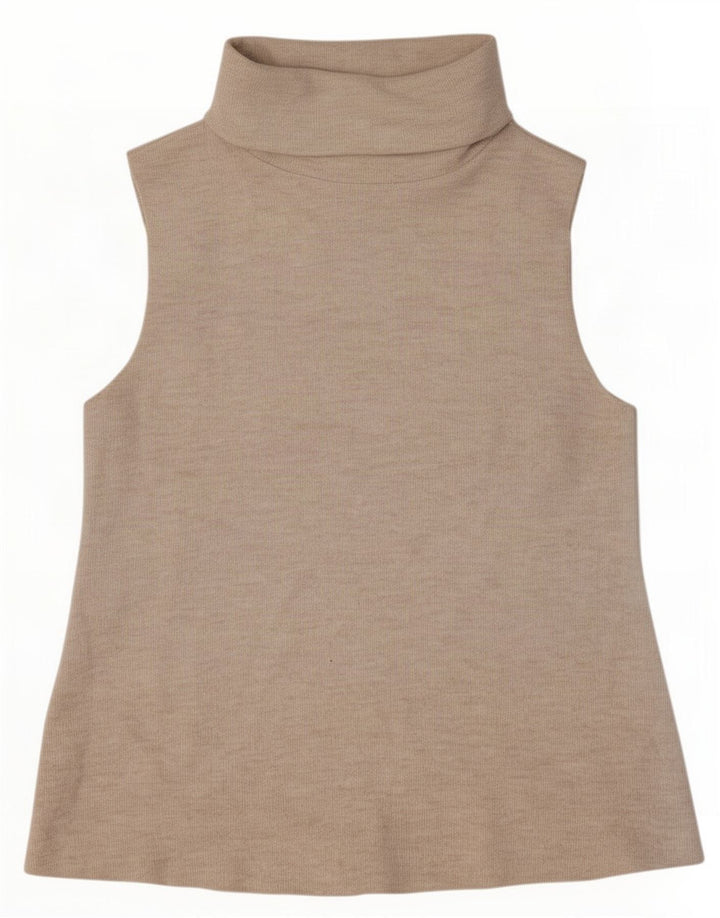 Zara Womens Vest Top UK 10 Small Beige
