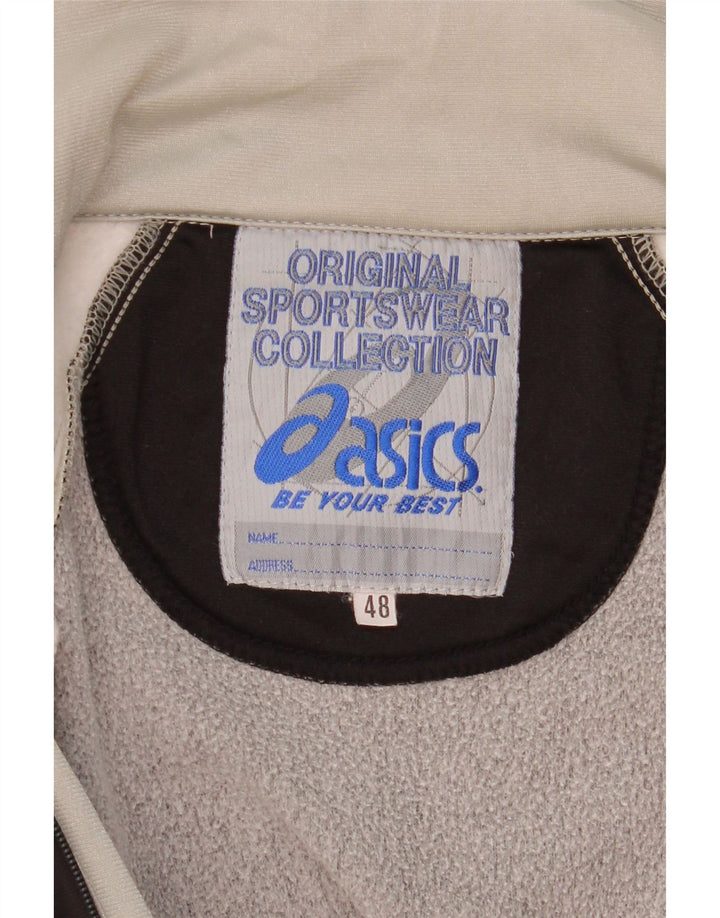 Asics Mens Graphic Tracksuit Top Jacket IT 48 Medium Black Colourblock